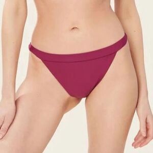 Andie Swim‎ The Caicos Bikini Bottom Plum Eco Nylon Size M NWT